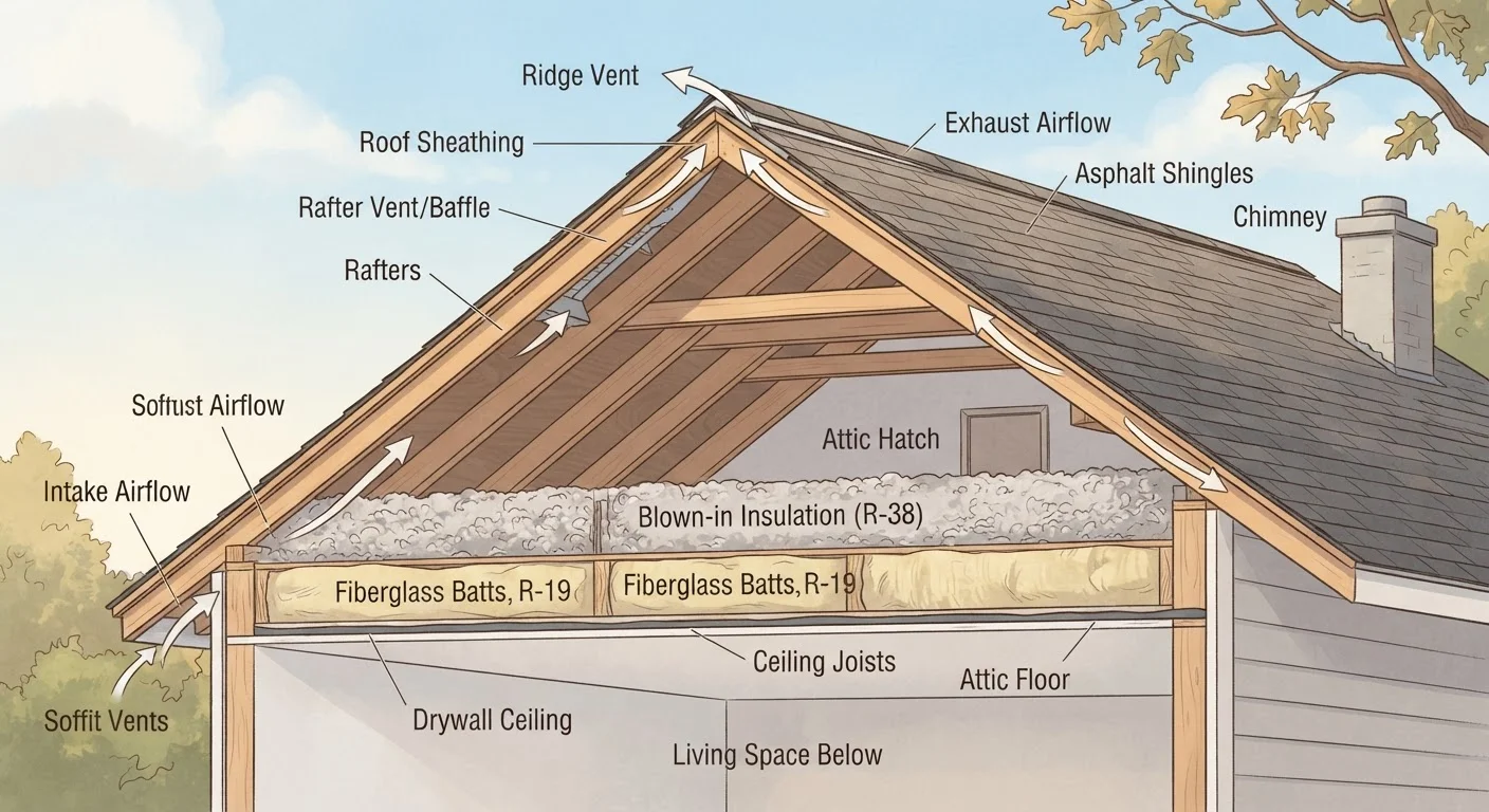 Attic Insulation, Ventilation, and Why They Work Together