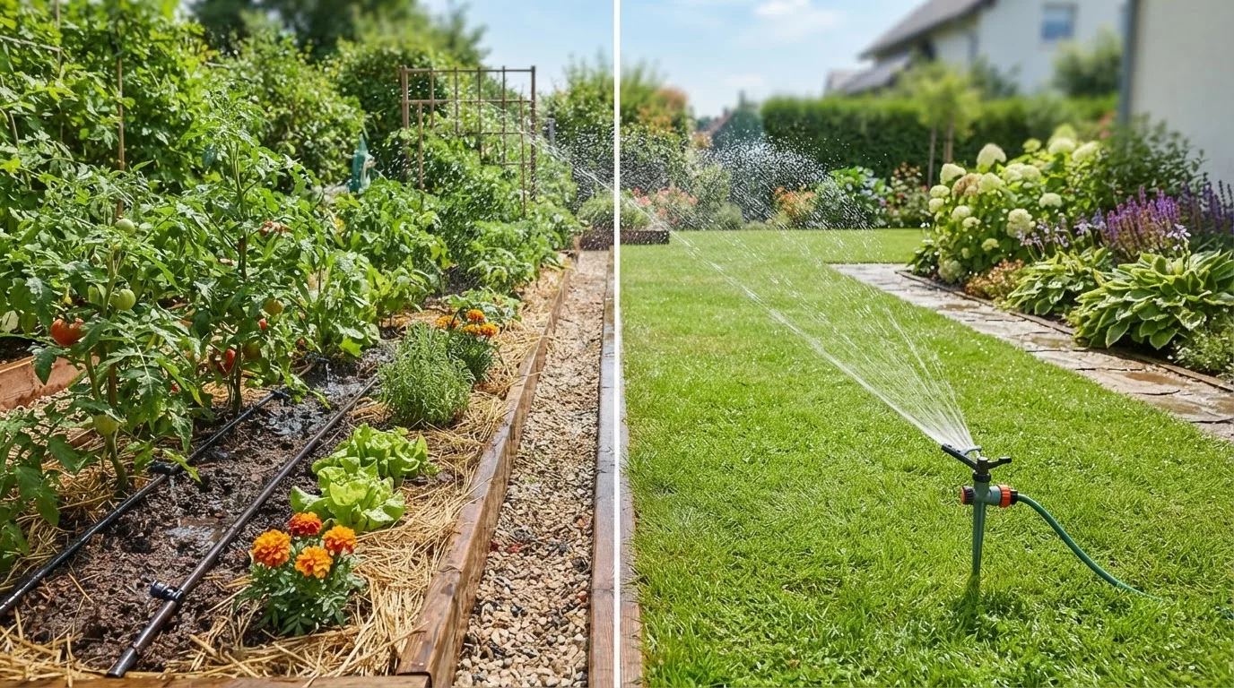 Drip Irrigation vs. Sprinkler Systems for Home Gardens