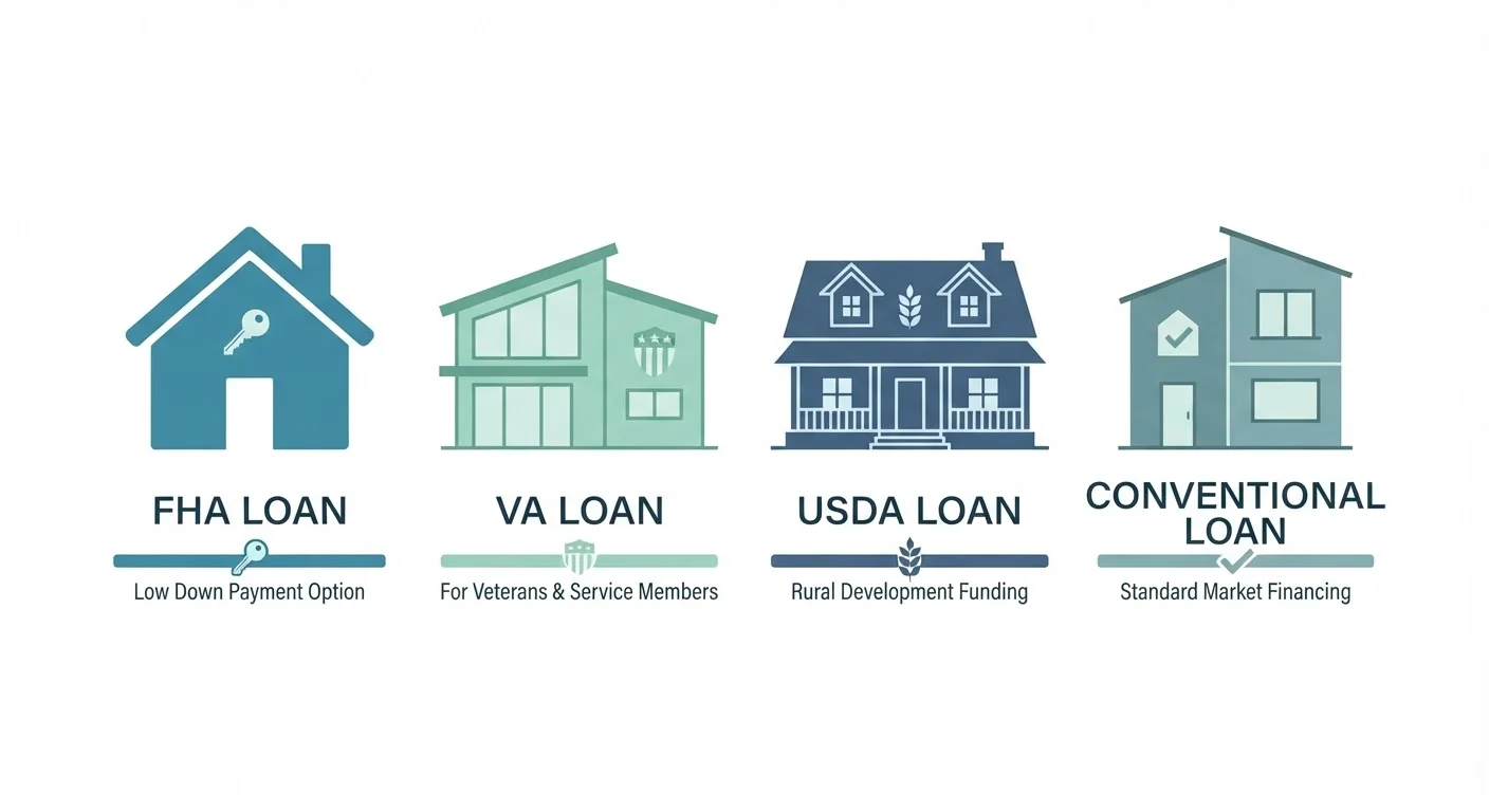 FHA, Conventional, VA, and USDA Loans Side by Side