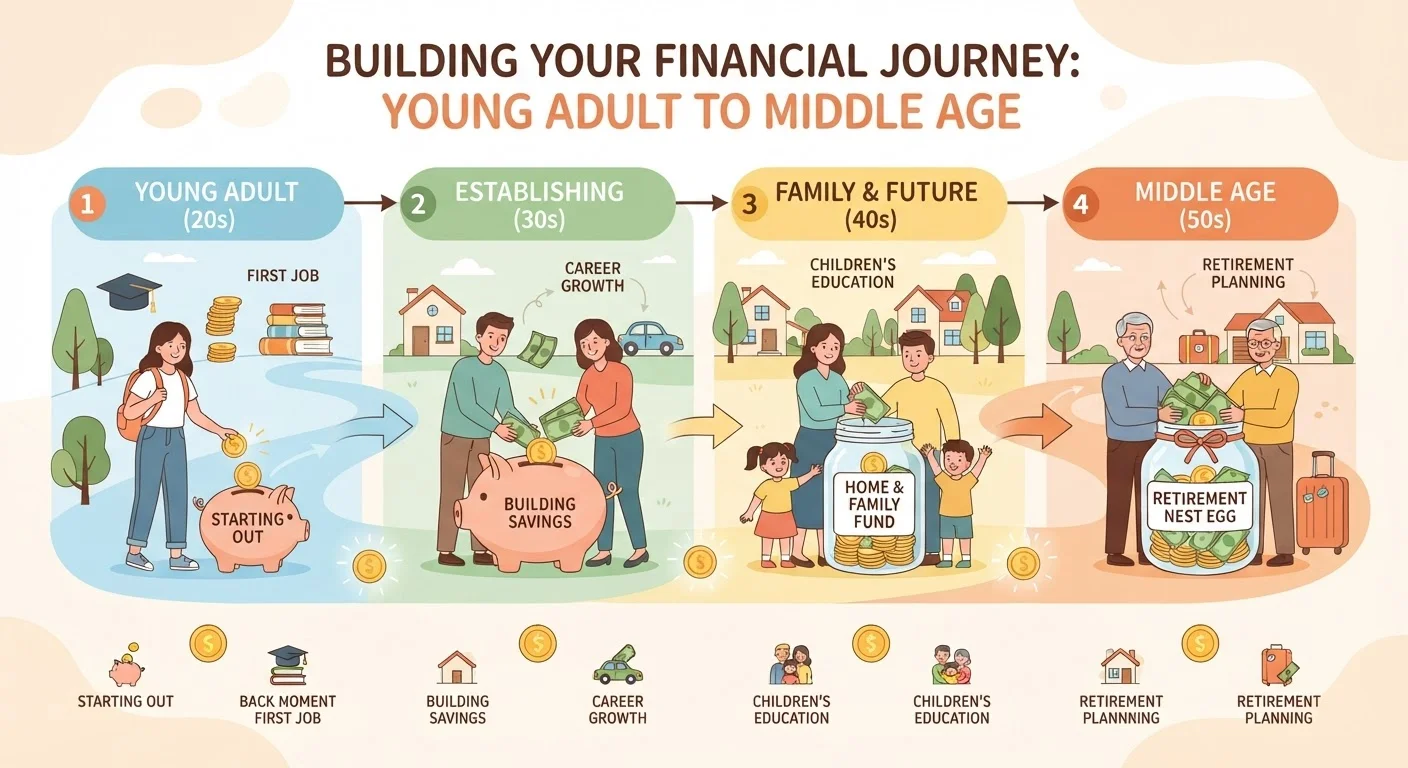 How Saving Changes Across Life Stages: Your 20s Through Your 50s