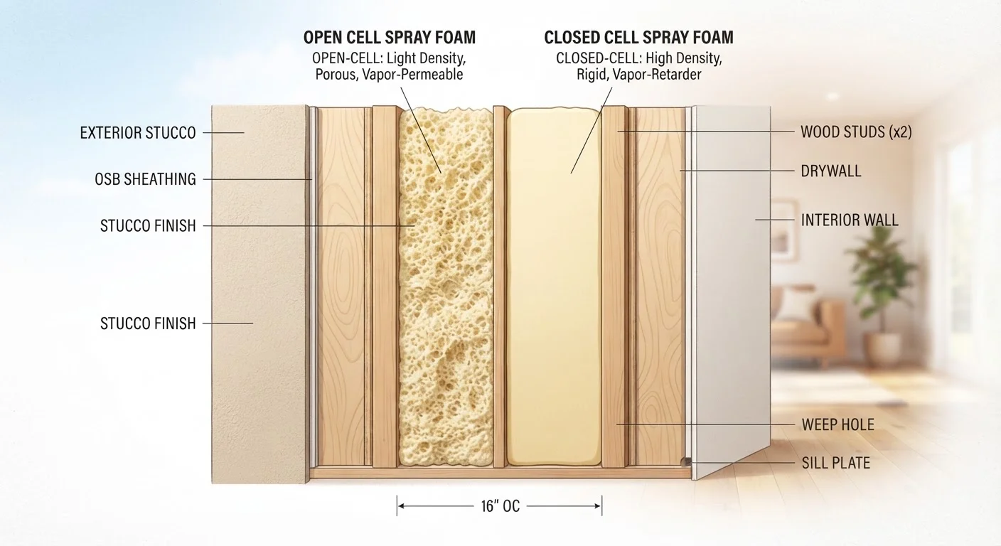 Open-Cell vs. Closed-Cell Spray Foam Insulation