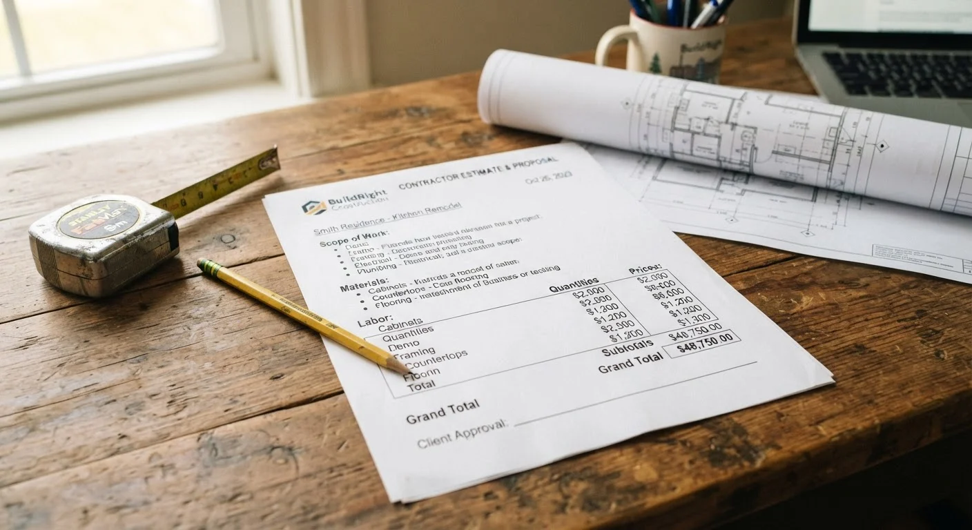 Reading a Contractor Bid: What Every Line Item Actually Means