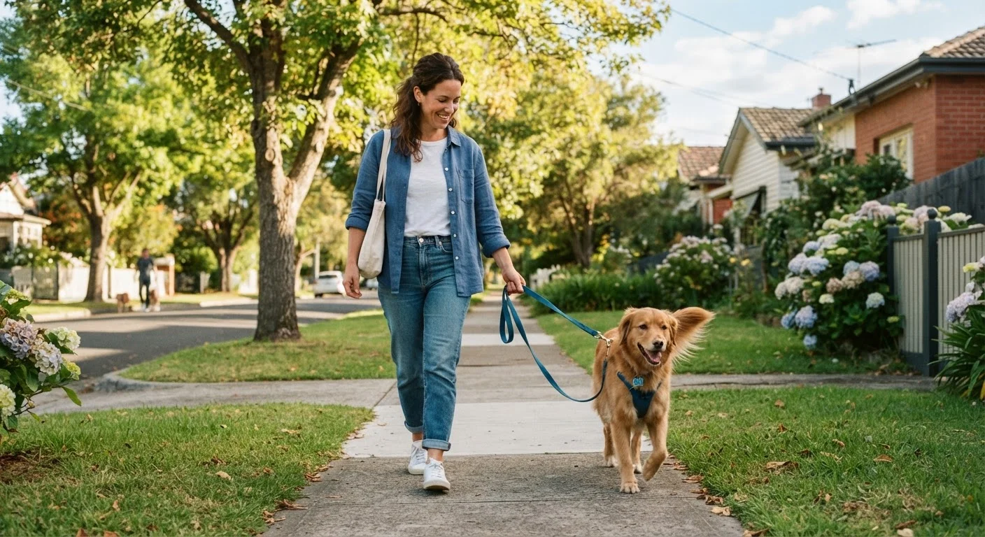 Teaching a Dog to Walk Politely on a Leash