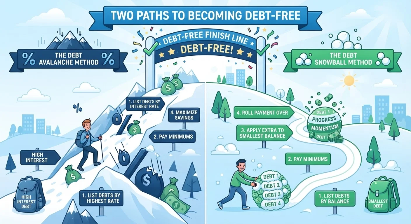 The Debt Avalanche and Debt Snowball Methods Compared